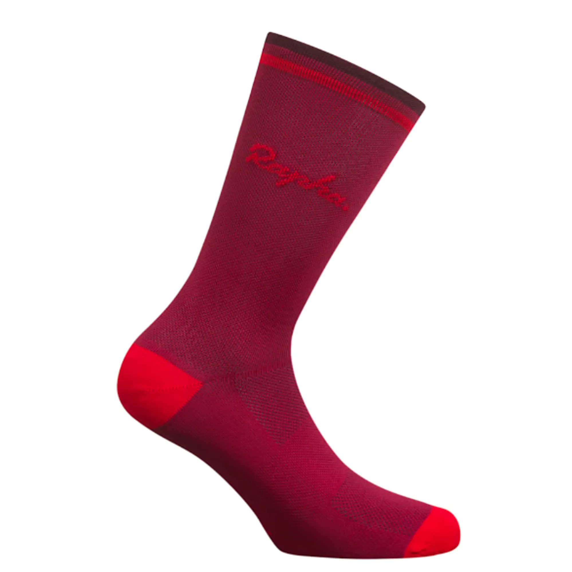 Rapha Logo Socks Large Dark Red Burgundy